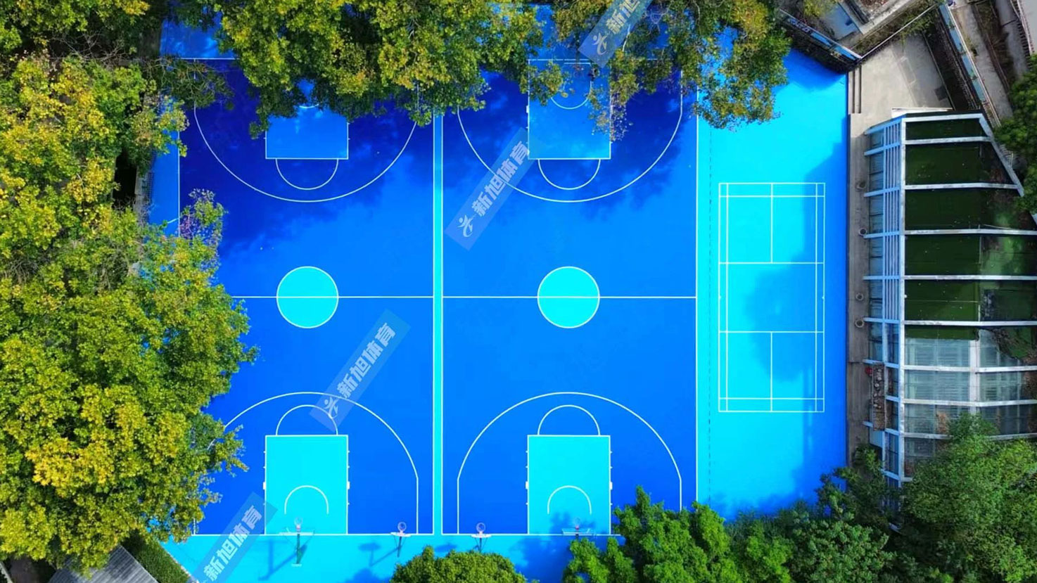 新旭体育硅pu球场建设